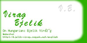 virag bjelik business card